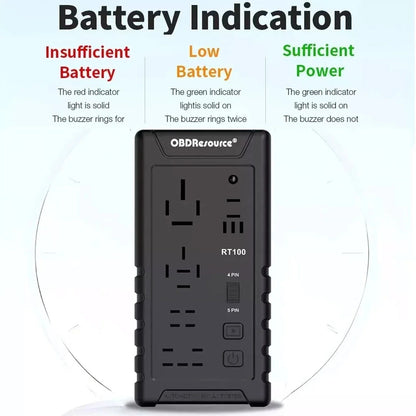 OBDResource RT100 Ultimate Smart Relay Tester - Wireless 12V/24V Auto-ID for Standard & Maxi Relays, Professional MCU Precision - OBDResource USA
