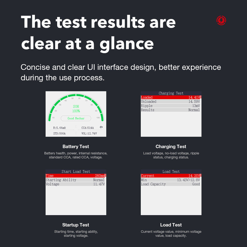 OBDResource BM800 Professional Battery Tester with Built-in Thermal Printer - 6V 12V 24V Battery Analyzer for Cars & Heavy Duty Trucks, 2.8" Color Screen Diagnostic Tool