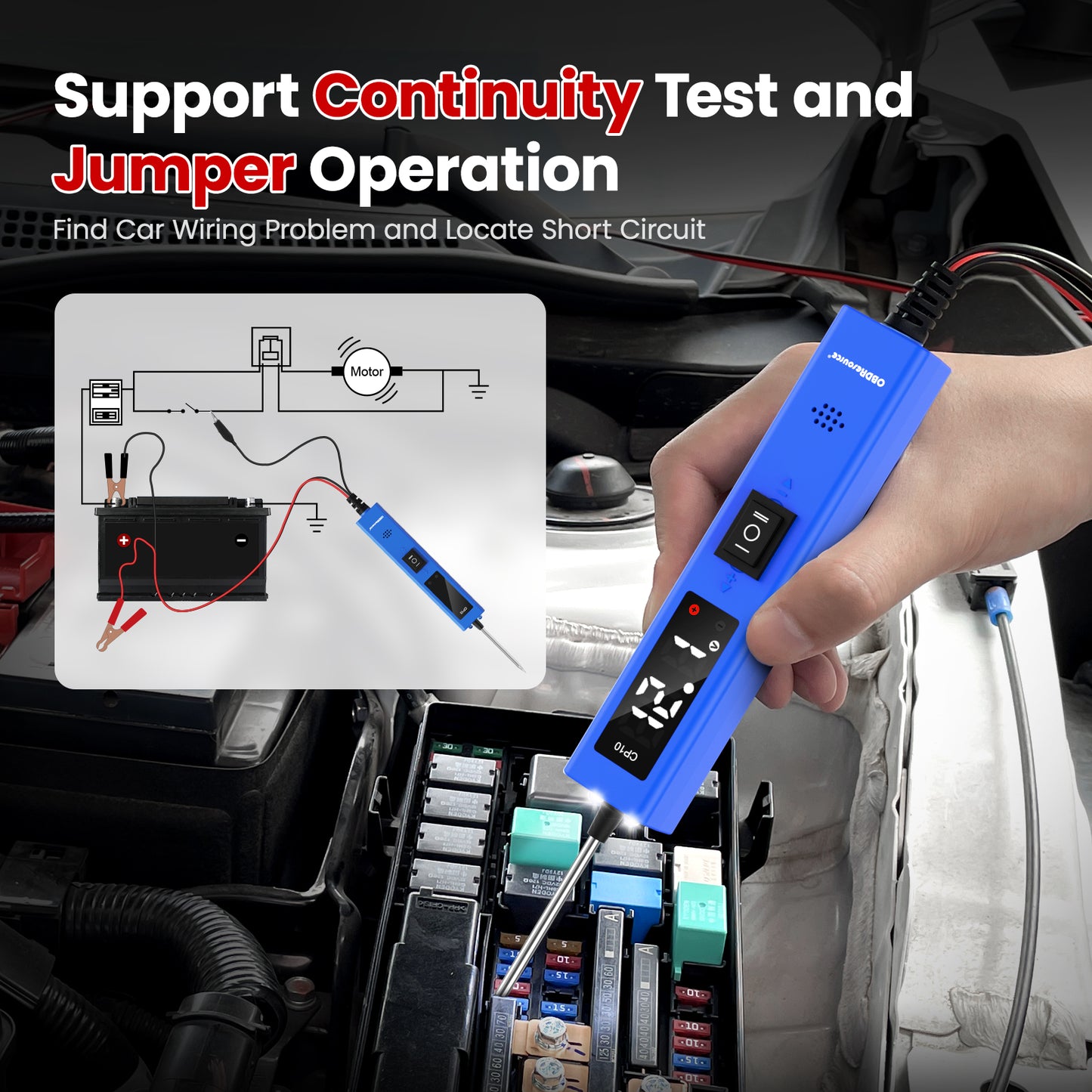 OBDResource CP10 Power Probe 6V 30V - Professional Automotive Circuit Tester with OLED Display & Component Activation Tool for Cars & Trucks