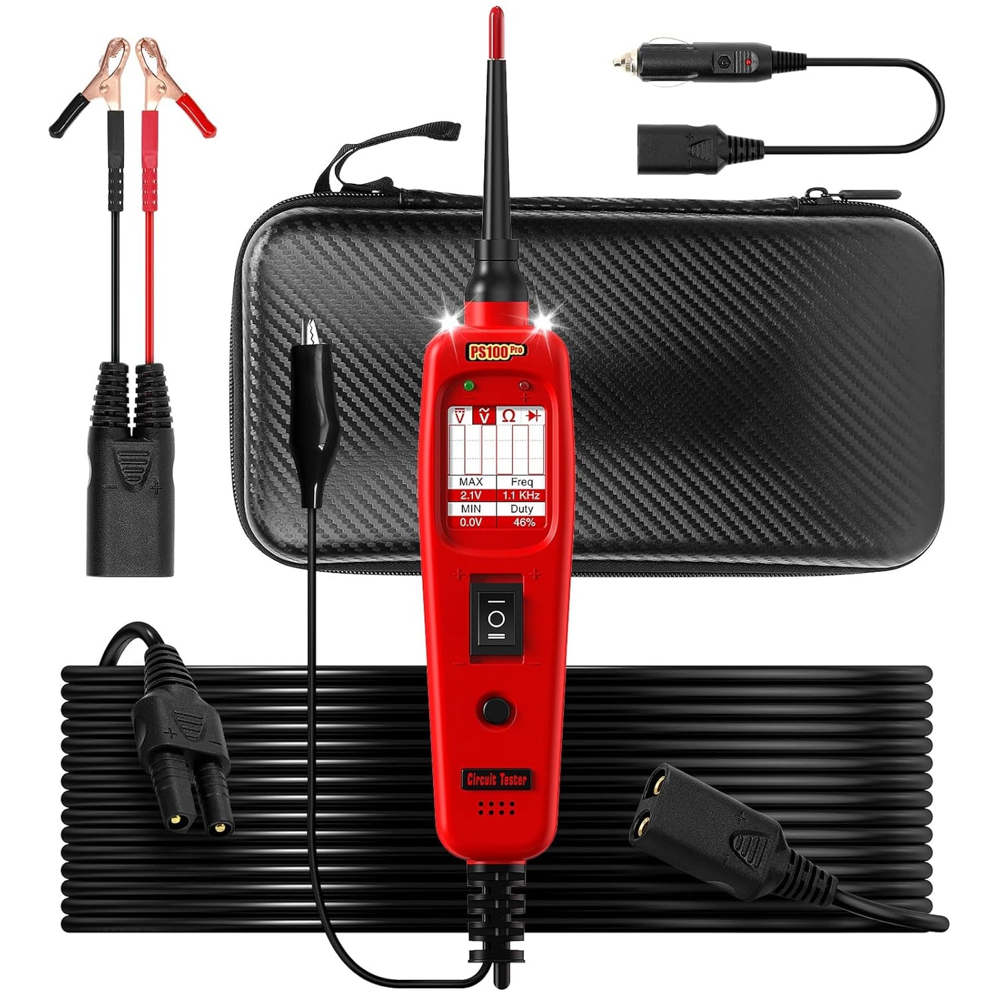 PS100PRO Automotive Electrical Circuit Tester | Power Circuit Probe, Component Activation & Short Circuit Location Tool