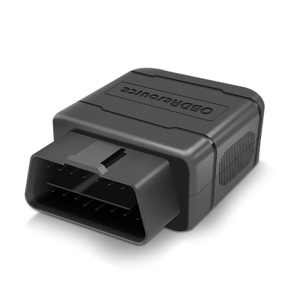 OBDResource P01 Bluetooth OBD2 VCI dongle connected to vehicle, portable OBD2 scanner with PIC18F25K80 chip for automotive diagnostics