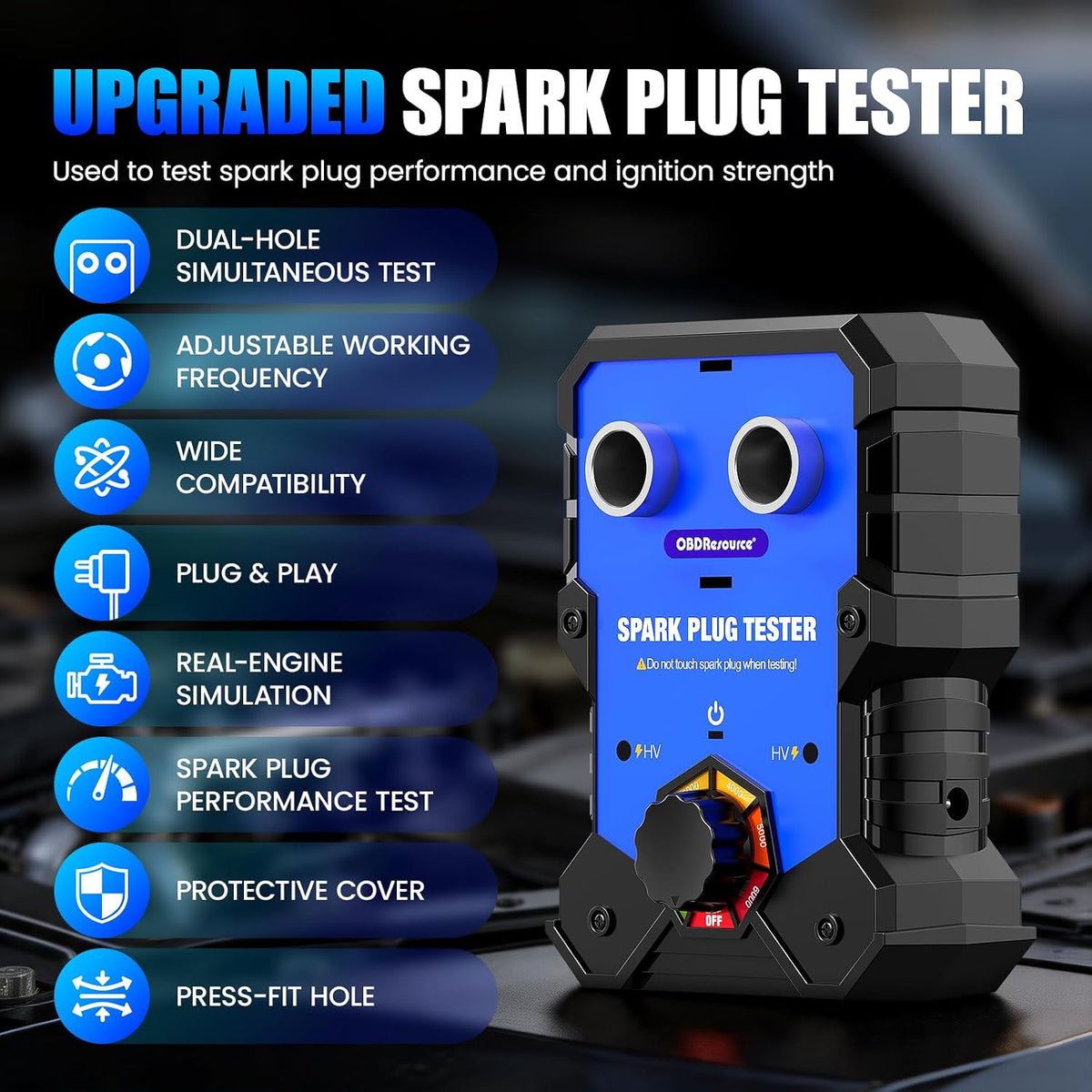 ST200 Dual Spark Plug Tester with Magnifier