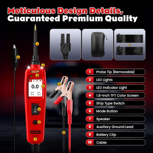 PS100PRO Automotive Electrical Circuit Tester | Power Circuit Probe, Component Activation & Short Circuit Location Tool