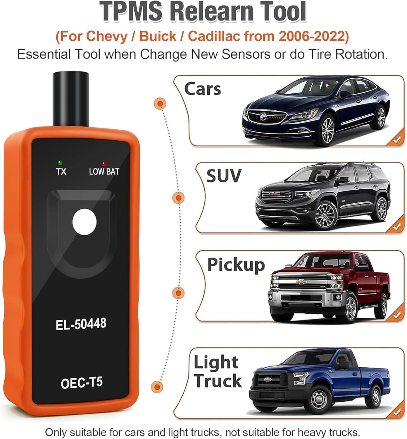 OBDResource EL50448 Elite TPMS Relearn Tool for GM Vehicles – Tire Pressure Sensor Activation & Reset Tool (315MHz / 433MHz) - OBDResource USA