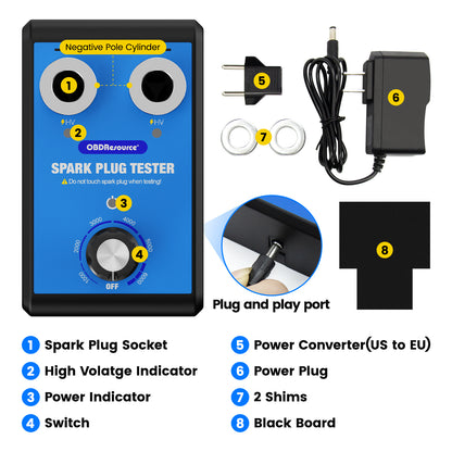 OBDResource ST100 Pro Spark Plug Tester – Professional Dual-Plug Ignition Diagnostic Tool with Wide Voltage Input - OBDResource USA