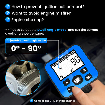 OBDResource TL123 Automotive Timing Light – 12V/24V Ignition Timing Gun with Adjustable Advance, LED Display & High-Visibility Strobe Diagnostic Tool - OBDResource USA