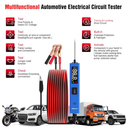 OBDResource CP10 Power Circuit Probe 6V 30V - Professional Automotive Circuit Tester with OLED Display & Component Activation Tool for Cars & Trucks - OBDResource USA