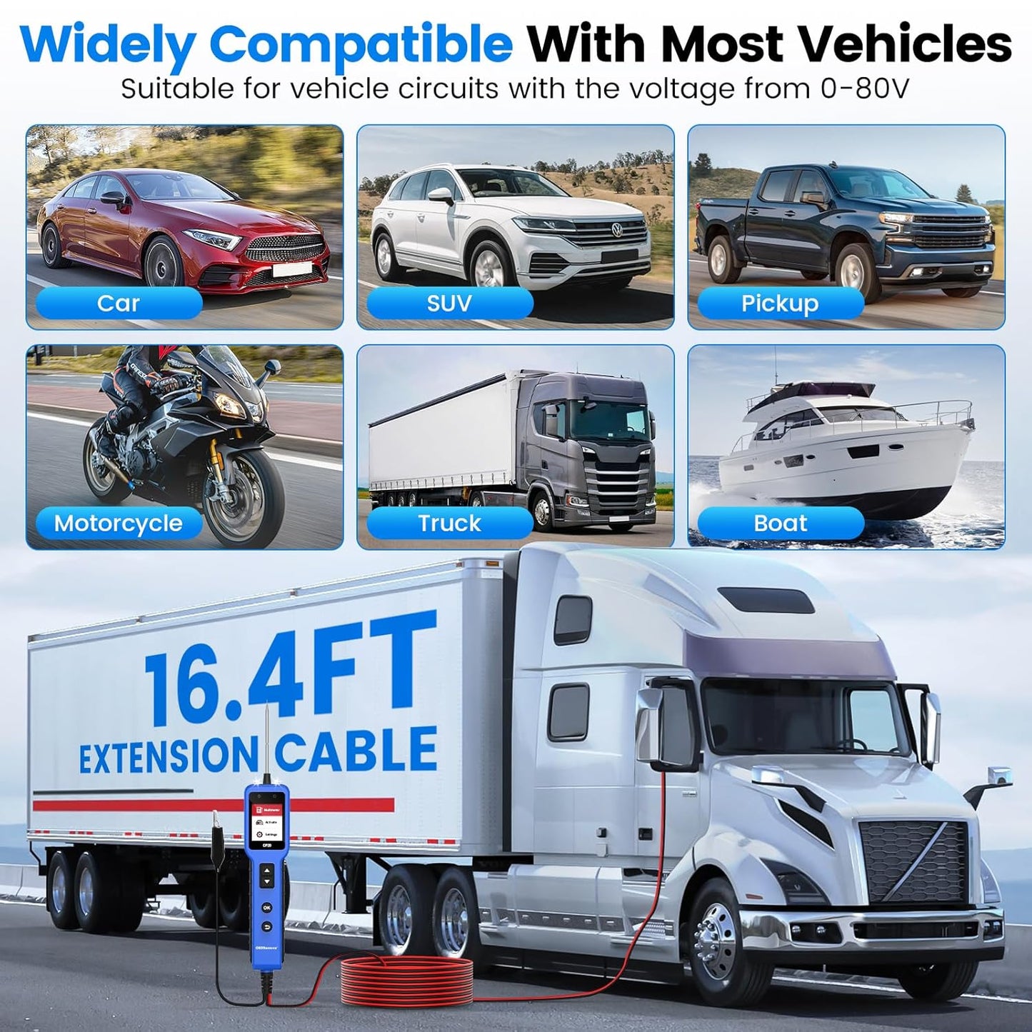 OBDResource CP20 Professional Automotive Circuit Probe 12V/24V Vehicle Electrical Diagnostic Tester - OBDResource USA