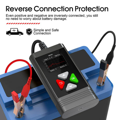 OBDResource BM560 Pro 6V 12V Battery Tester - 1.8" HD Color Screen Analyzer with Real-time Waveform & One-Click Screenshot - OBDResource USA