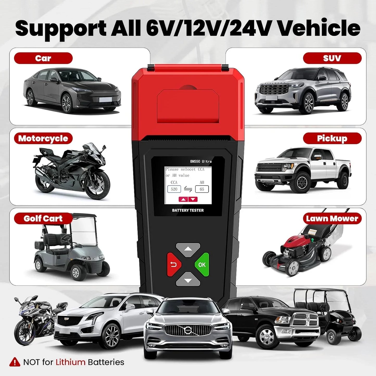 OBDResource BM550 Ultra Super Battery Tester with Printer Function