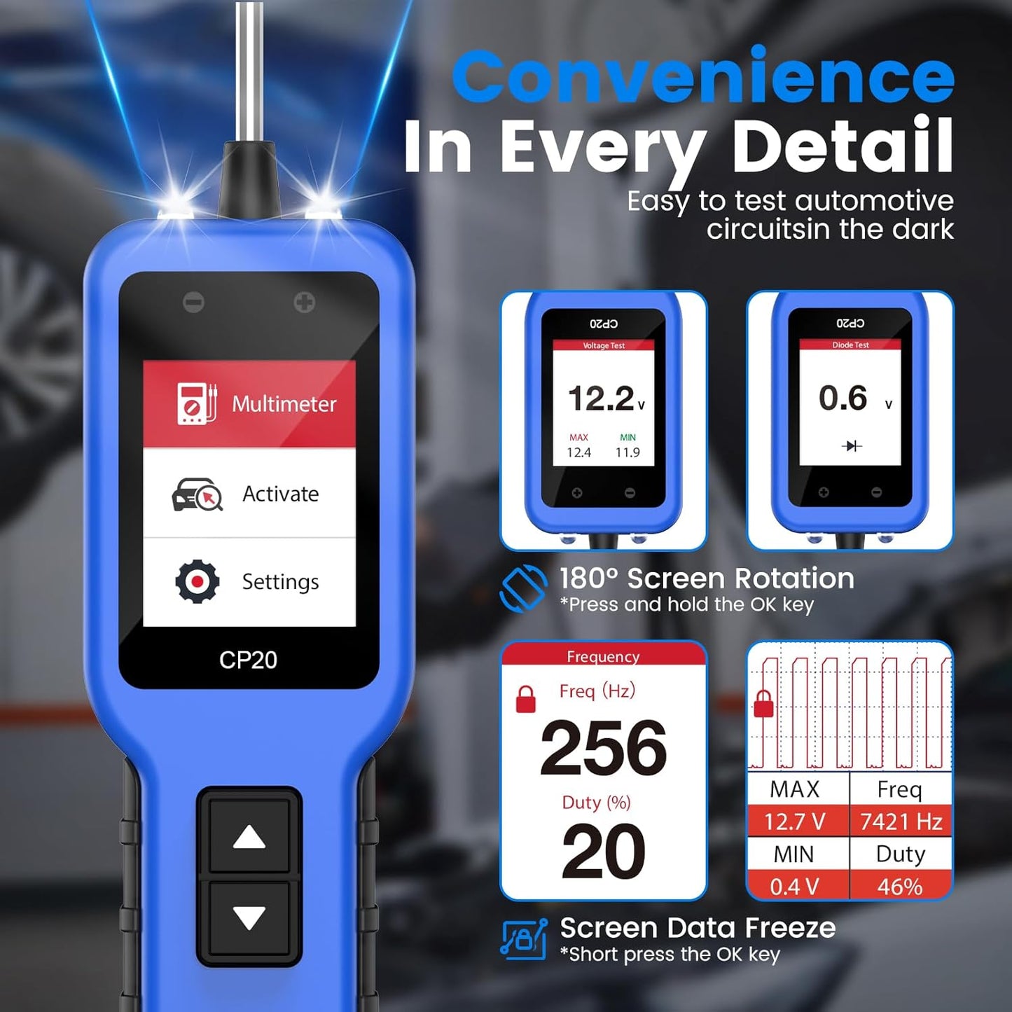 OBDResource CP20 Professional Automotive Circuit Probe 12V/24V Vehicle Electrical Diagnostic Tester - OBDResource USA