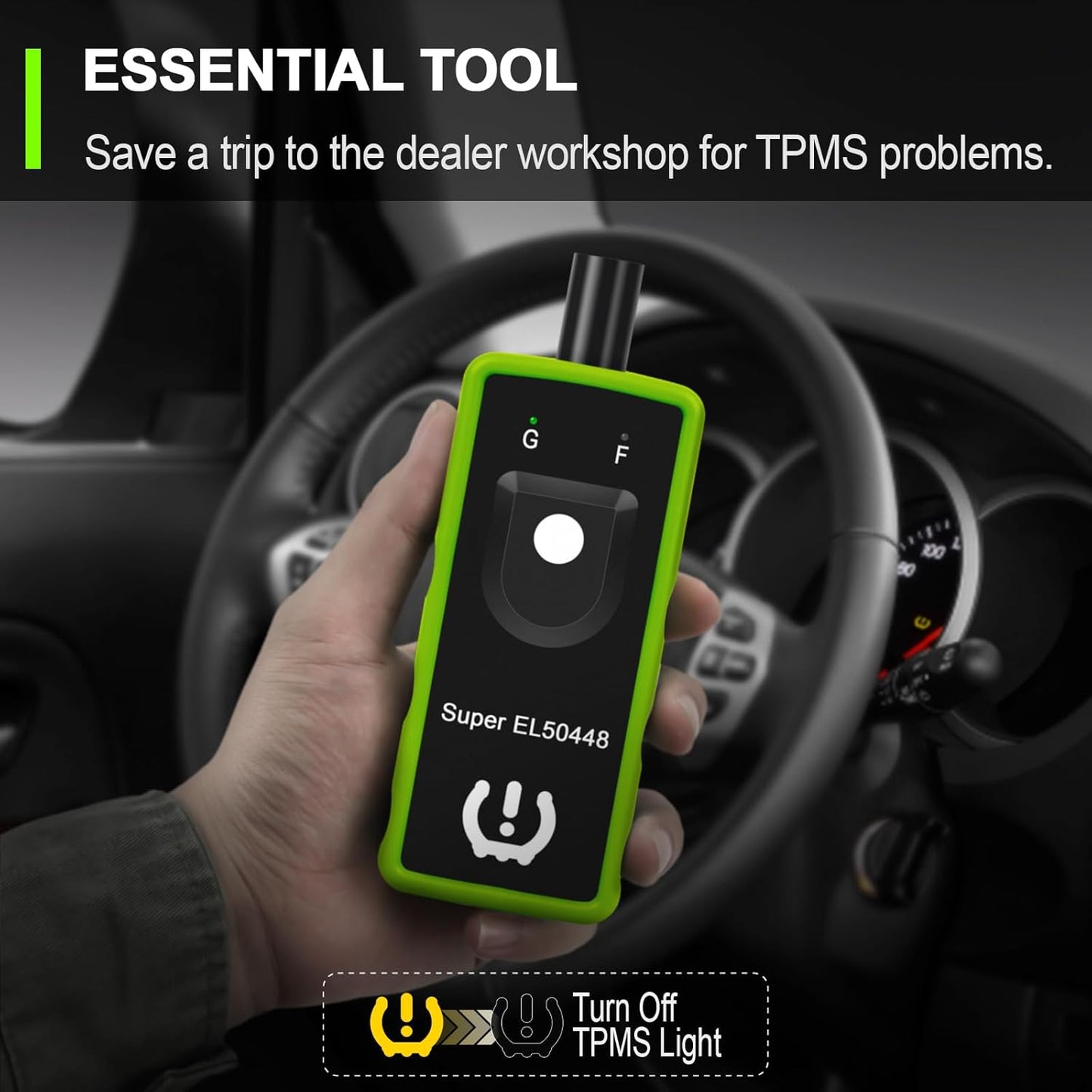 OBDResource Super EL50448 2-in-1 TPMS Relearn Tool for GM & Ford – Tire Pressure Sensor Reset & Activation Tool (315/433 MHz)