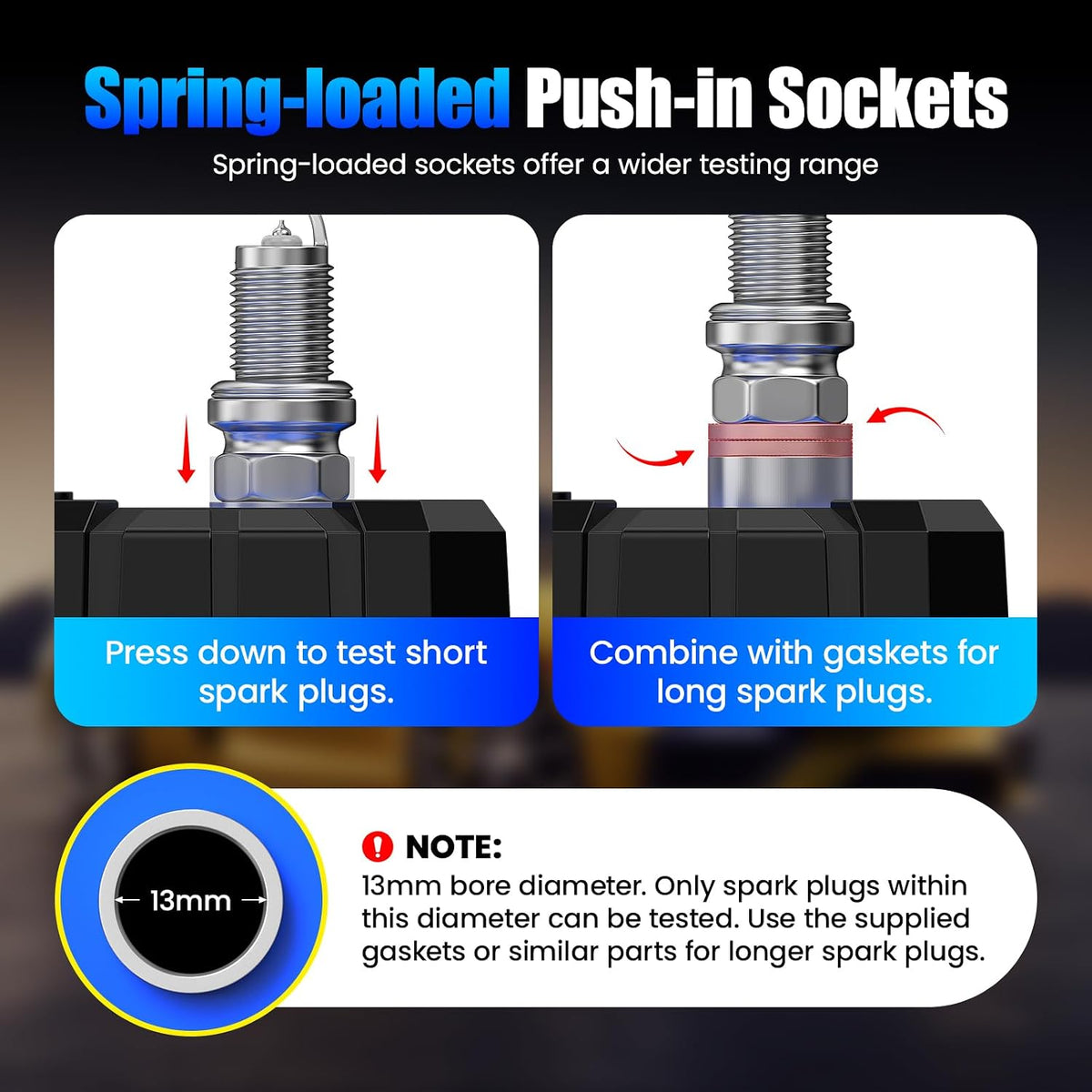 ST200 Dual Spark Plug Tester with Magnifier