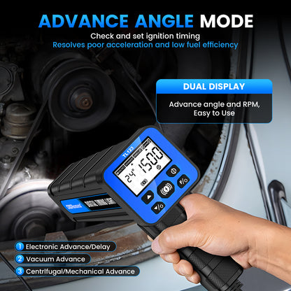OBDResource TL123 Automotive Timing Light – 12V/24V Ignition Timing Gun with Adjustable Advance, LED Display & High-Visibility Strobe Diagnostic Tool - OBDResource USA