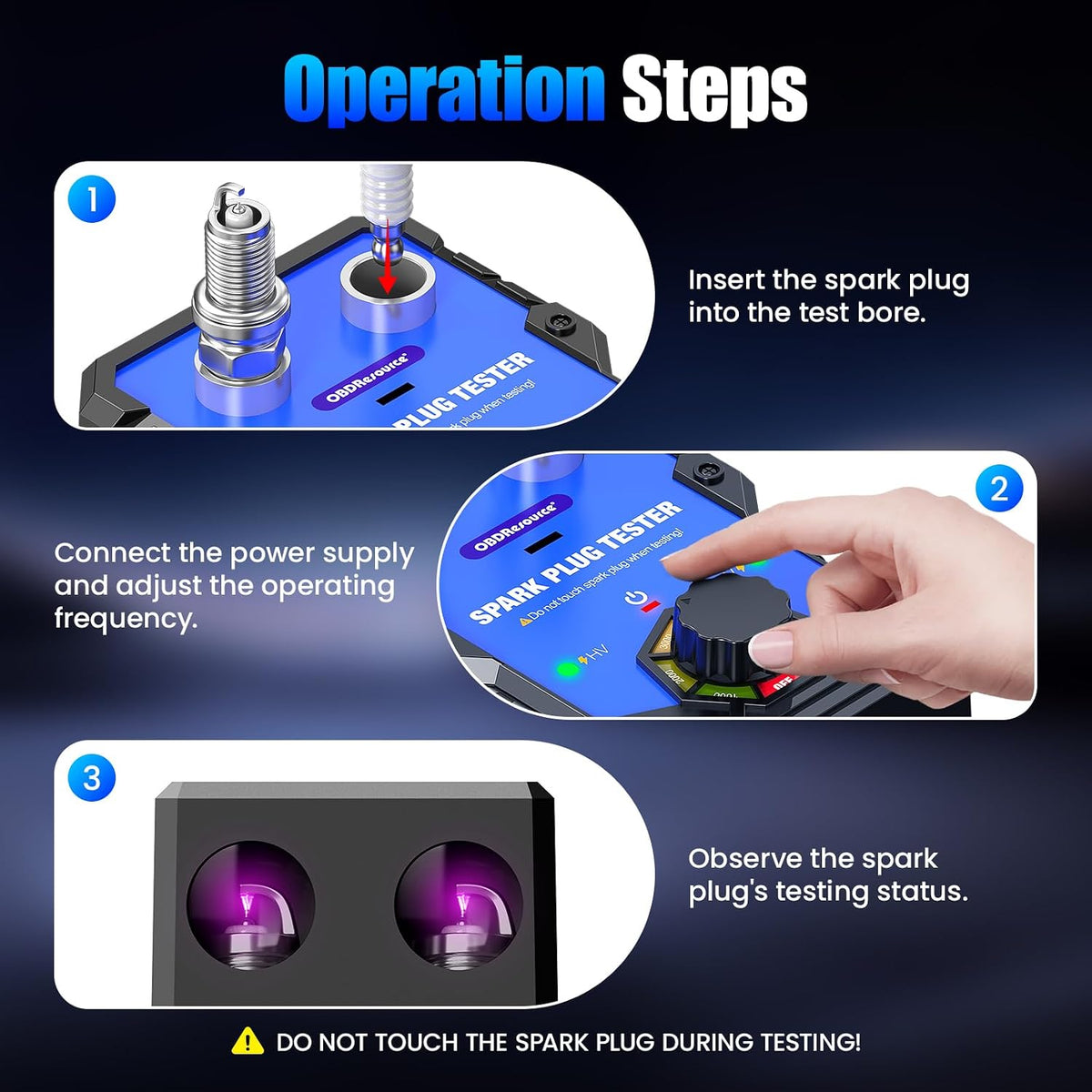 ST200 Dual Spark Plug Tester with Magnifier