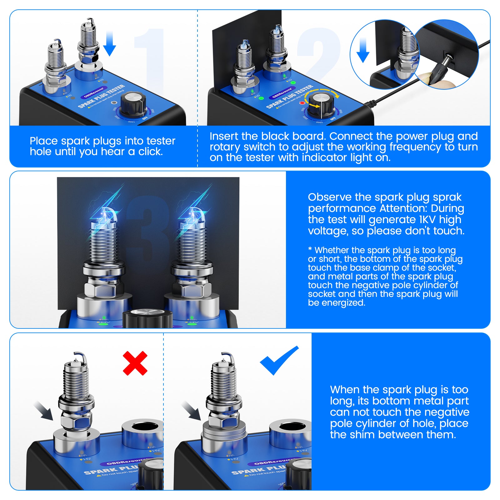 OBDResource ST100 Pro Spark Plug Tester – Professional Dual-Plug Ignition Diagnostic Tool with Wide Voltage Input - OBDResource USA