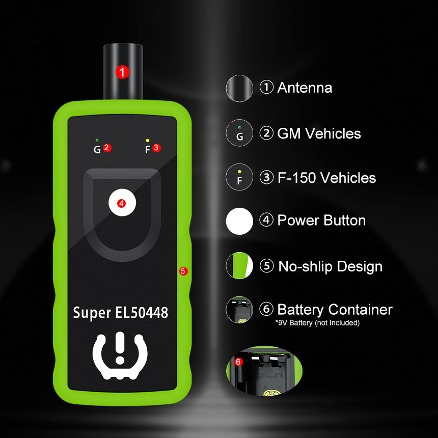 OBDResource Super EL50448 2-in-1 TPMS Relearn Tool for GM & Ford – Tire Pressure Sensor Reset & Activation Tool (315/433 MHz)