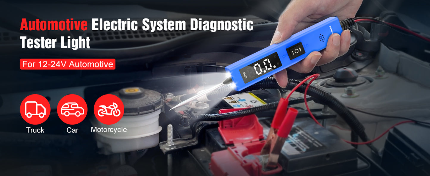 OBDResource CP10 Power Probe 6V 30V - Professional Automotive Circuit Tester with OLED Display & Component Activation Tool for Cars & Trucks