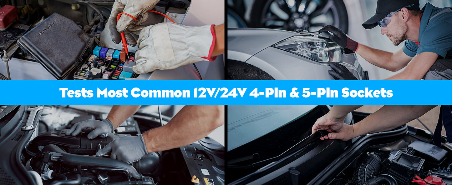 OBDResource RT911 Professional 12V/24V Automotive Relay Tester – Fast Relay Function Check & LED Indicator Diagnostic Tool