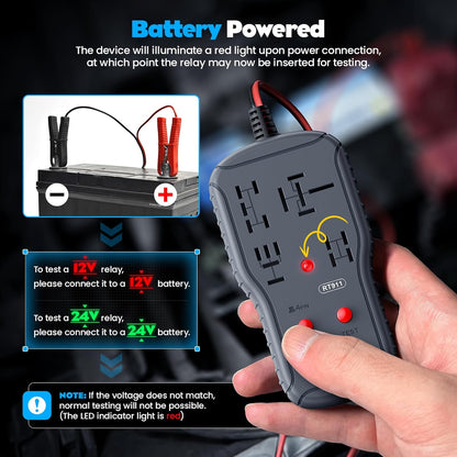 OBDResource RT911 Professional 12V/24V Automotive Relay Tester – Fast Relay Function Check & LED Indicator Diagnostic Tool - OBDResource USA