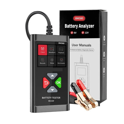 OBDResource BM580 Flagship 6V 12V Battery Tester - 2.4" Color Screen Analyzer with Waveform Storage & Playback, Professional Cranking/Charging System Diagnostic Tool - OBDResource USA