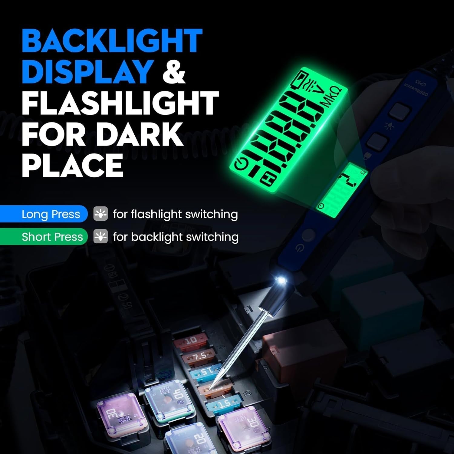 OBDResource CP03 Automotive Circuit Probe Tester, Smart Digital Voltage & Continuity Tester for 12V/24V Car Electrical Diagnostics - OBDResource USA