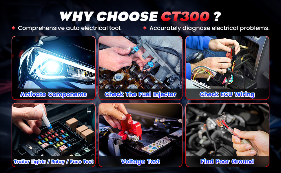 OBDResource CP30 Automotive Circuit Probe 12V/24V Heavy Duty Electrical Diagnostic & Short/Open Detection Tester - OBDResource USA