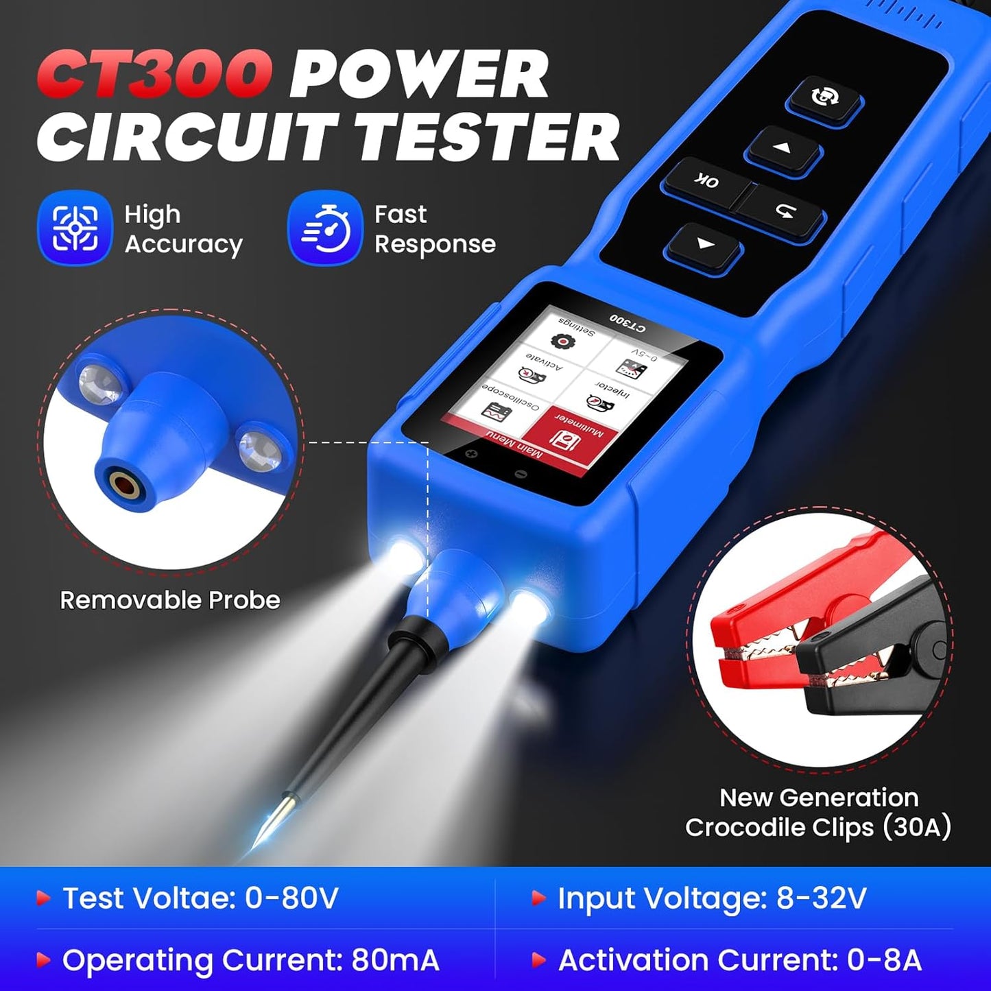 OBDResource CP30 Automotive Circuit Probe 12V/24V Heavy Duty Electrical Diagnostic & Short/Open Detection Tester - OBDResource USA