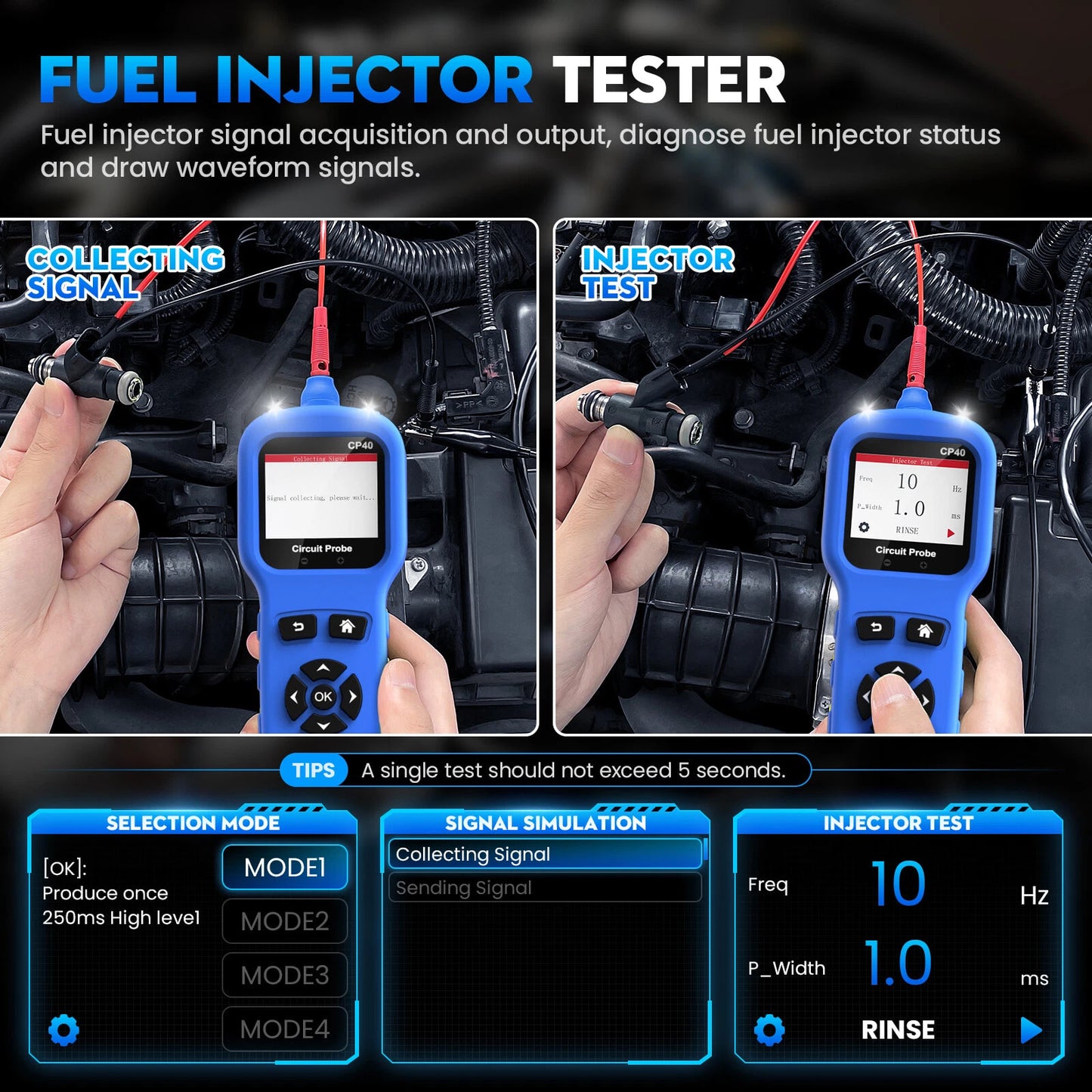 OBDResource CP40 4-in-1 Automotive Circuit Probe & Oscilloscope Multimeter 12V/24V Vehicle Electrical Diagnostic Tool