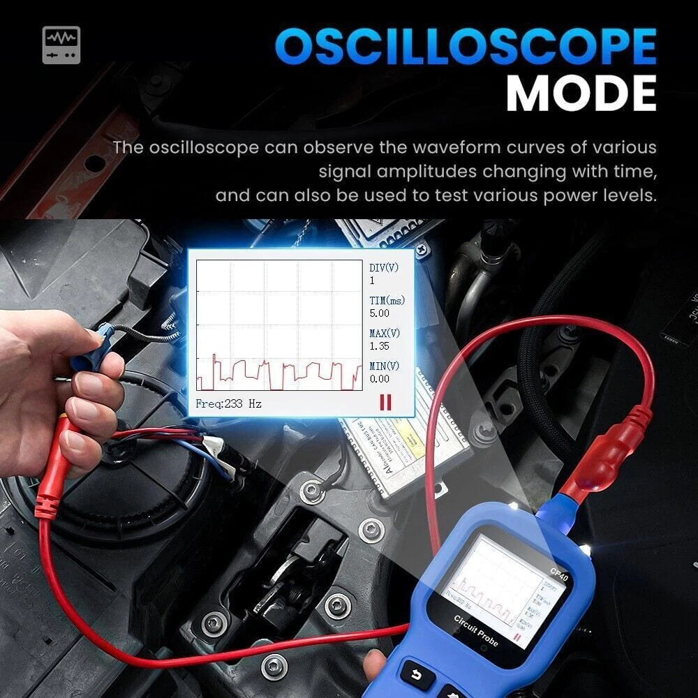 OBDResource CP40 4-in-1 Automotive Circuit Probe & Oscilloscope Multimeter 12V/24V Vehicle Electrical Diagnostic Tool