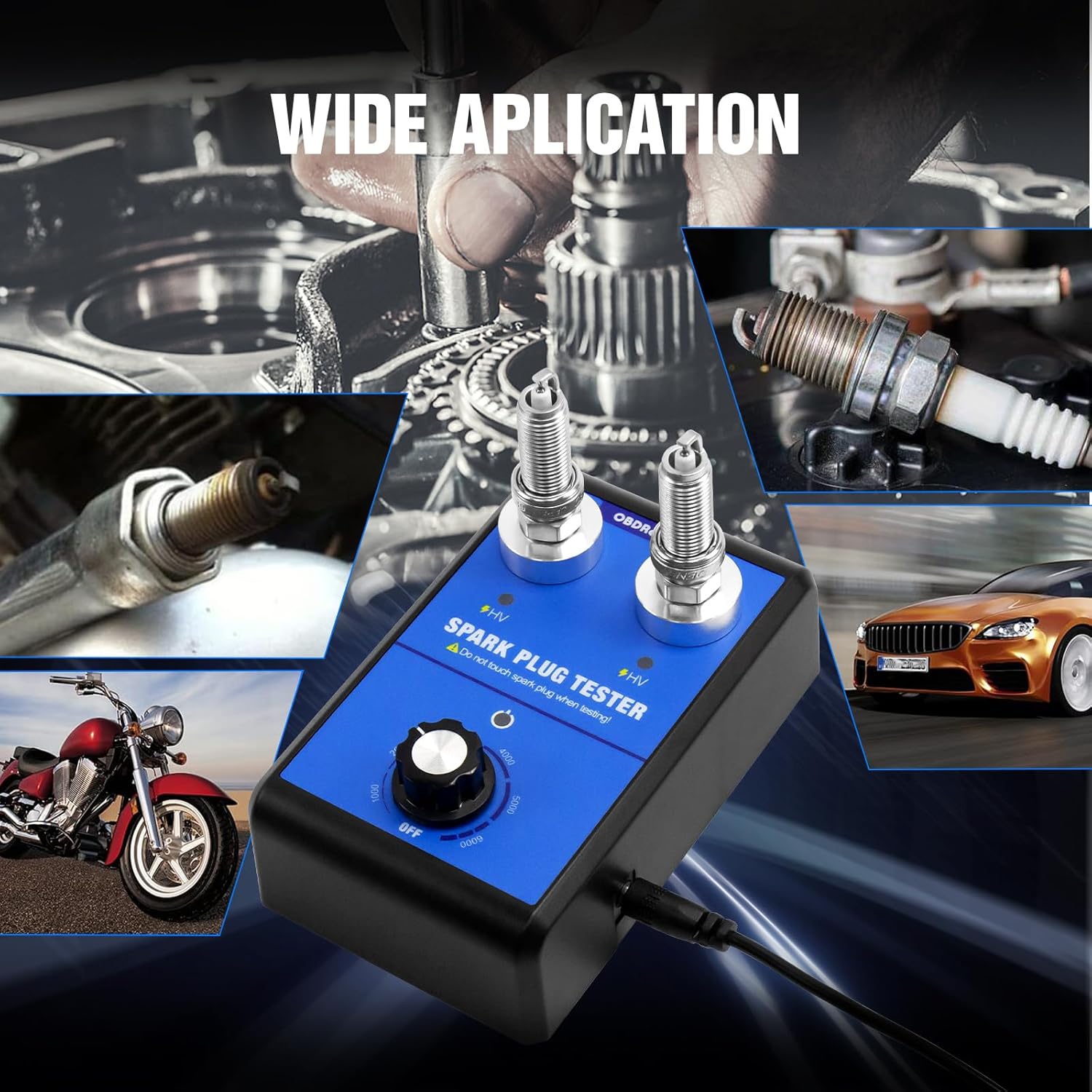 OBDResource ST100 Automotive Spark Plug Tester – Professional Spark Plug Diagnostic Tool with Indicator Lights & Wide Voltage Input - OBDResource USA