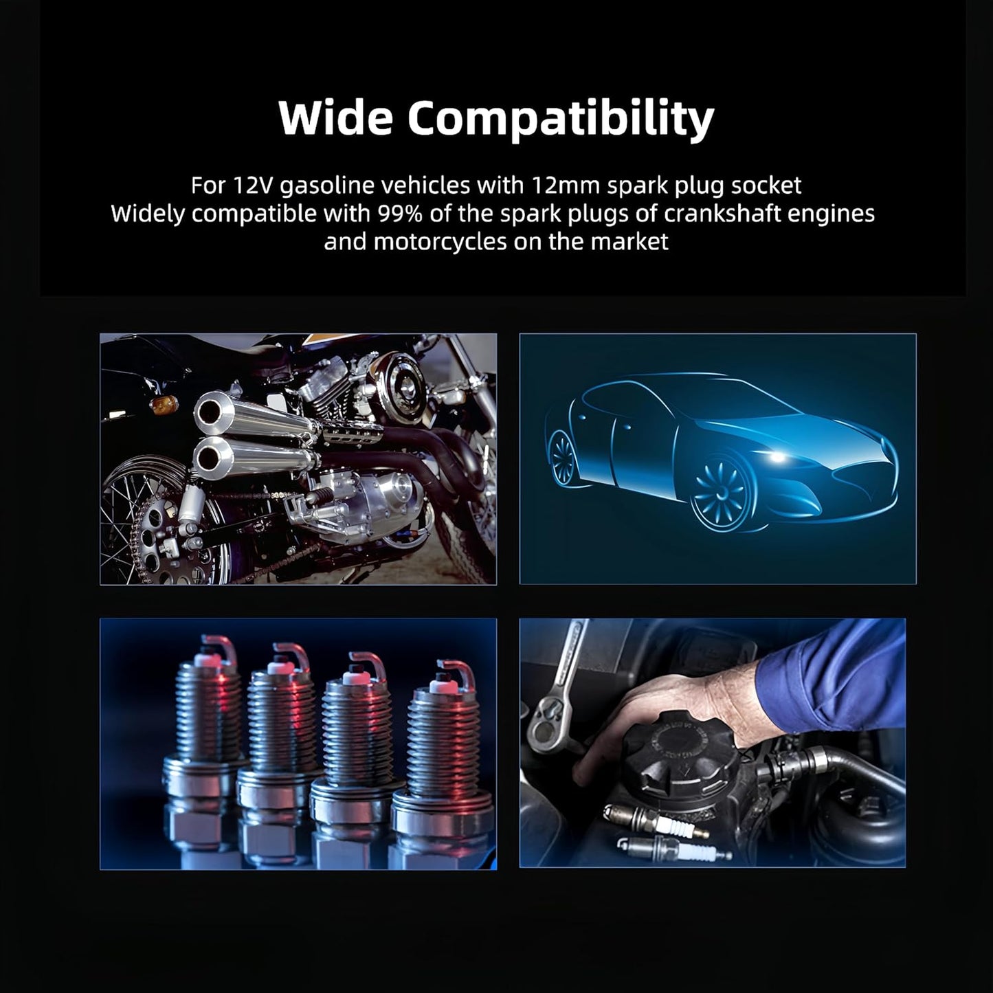 OBDResource ST100 Automotive Spark Plug Tester – Professional Spark Plug Diagnostic Tool with Indicator Lights & Wide Voltage Input - OBDResource USA