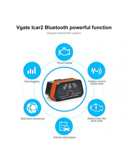 Vgate Icar2 Obd2 Bluetooth Scanner Elm327 V2.2 Obd 2 Wifi Icar 2 Car Tools  Elm-icar2 Bluetooth