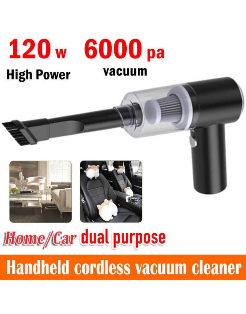 120W Portable Cordless Handheld Car Vacuum Cleaner Wet&Dry Duster