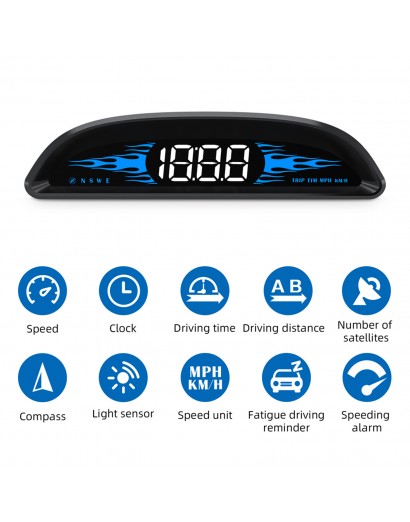 G100 GPS Hud Head up Display Digital Speedometer Electronics Auto  Windshield Projector Speed Alarm Car Accessories - China Head up Display,  Hud