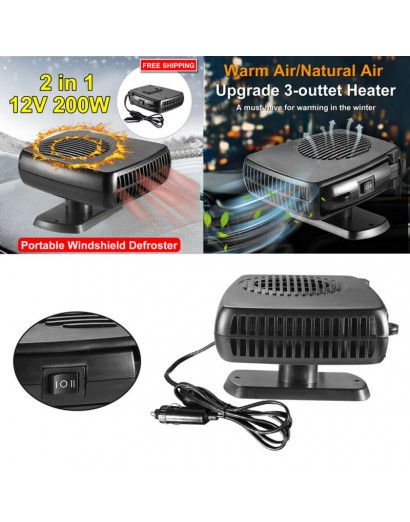 Window Defroster For Car 12V 2 In 1 Heating/Cooling Fan For Auto